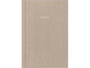 Ημερολόγιο ημερήσιο NEXT Fabric δετό 12x17cm 2023 μπεζ